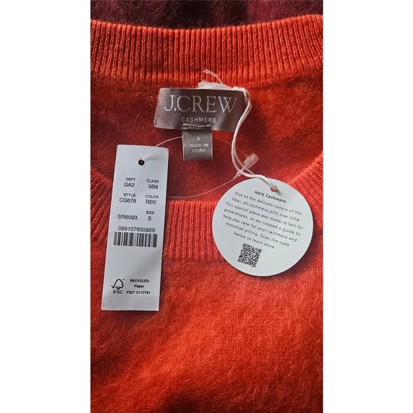 J.Crew Dip-Dyed Brushed Cashmere Crewneck Sweater - Picture 12 of 12